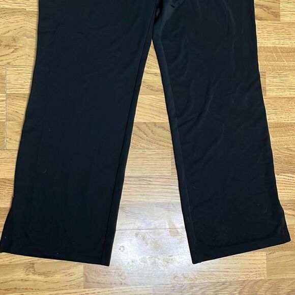 Black Label by Chico's Stretchable Wide Leg Pants Women's Legging Size Medium - Picture 2 of 10
